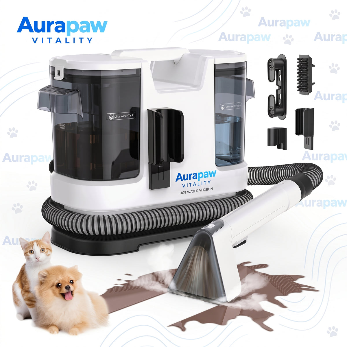 Say Goodbye to Pet Stains: Lubluelu V8 Heated Carpet Cleaner with 15Kpa Suction & Instant Hot Water – Deep Cleans Rugs, Couches & Car Seats in Minutes