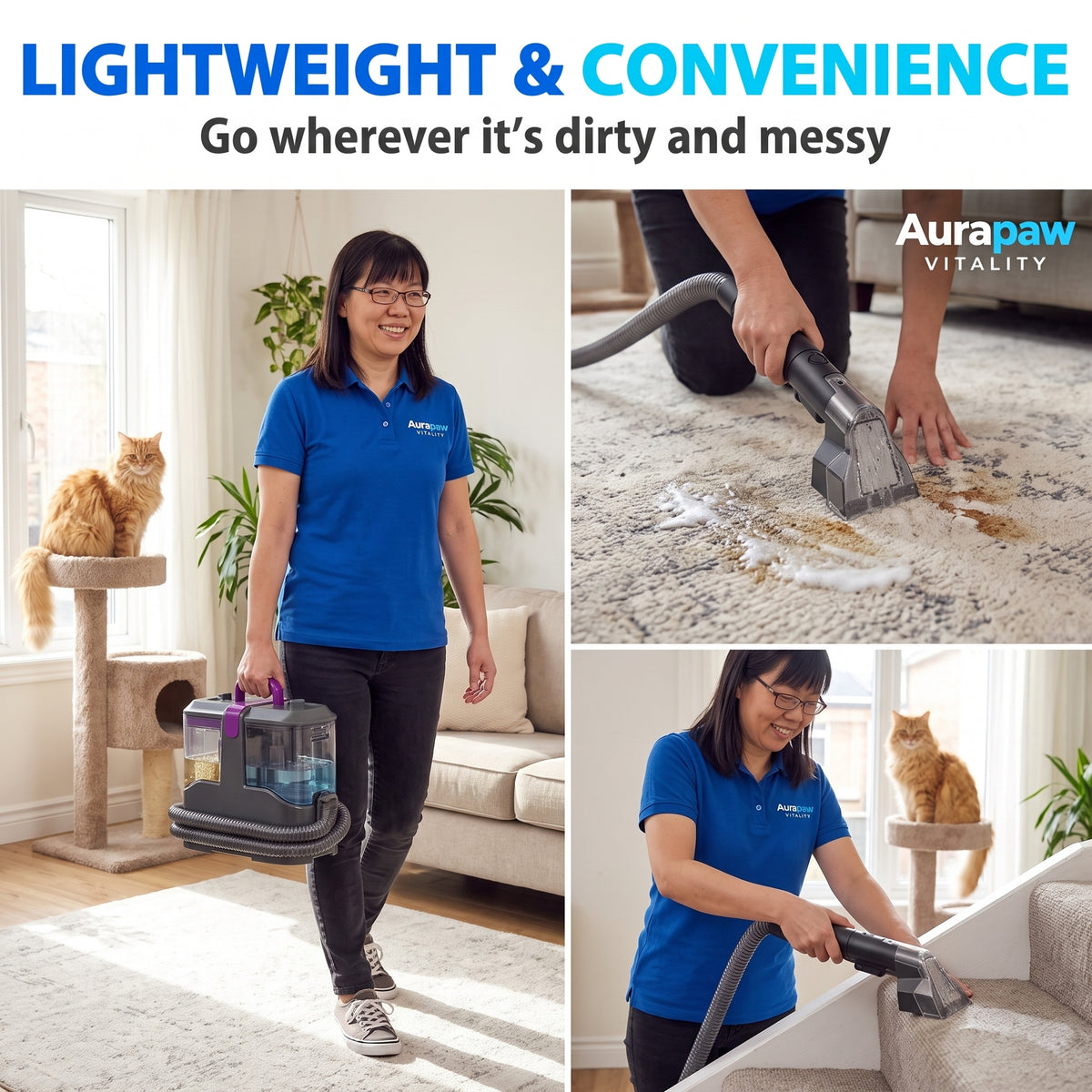 Say Goodbye to Pet Stains: Lubluelu V8 Heated Carpet Cleaner with 15Kpa Suction & Instant Hot Water – Deep Cleans Rugs, Couches & Car Seats in Minutes