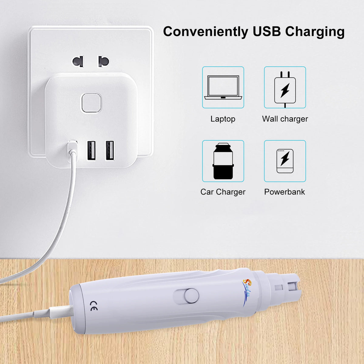 Quiet USB Dog Nail Grinder