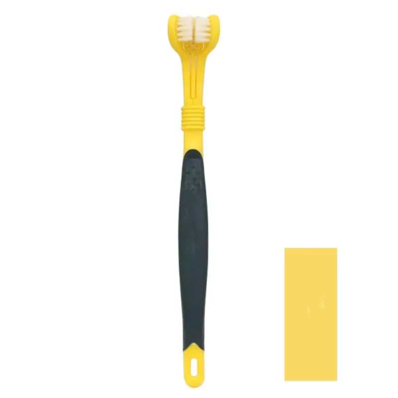 Three-sided pet toothbrush included in the Complete Care Pack
