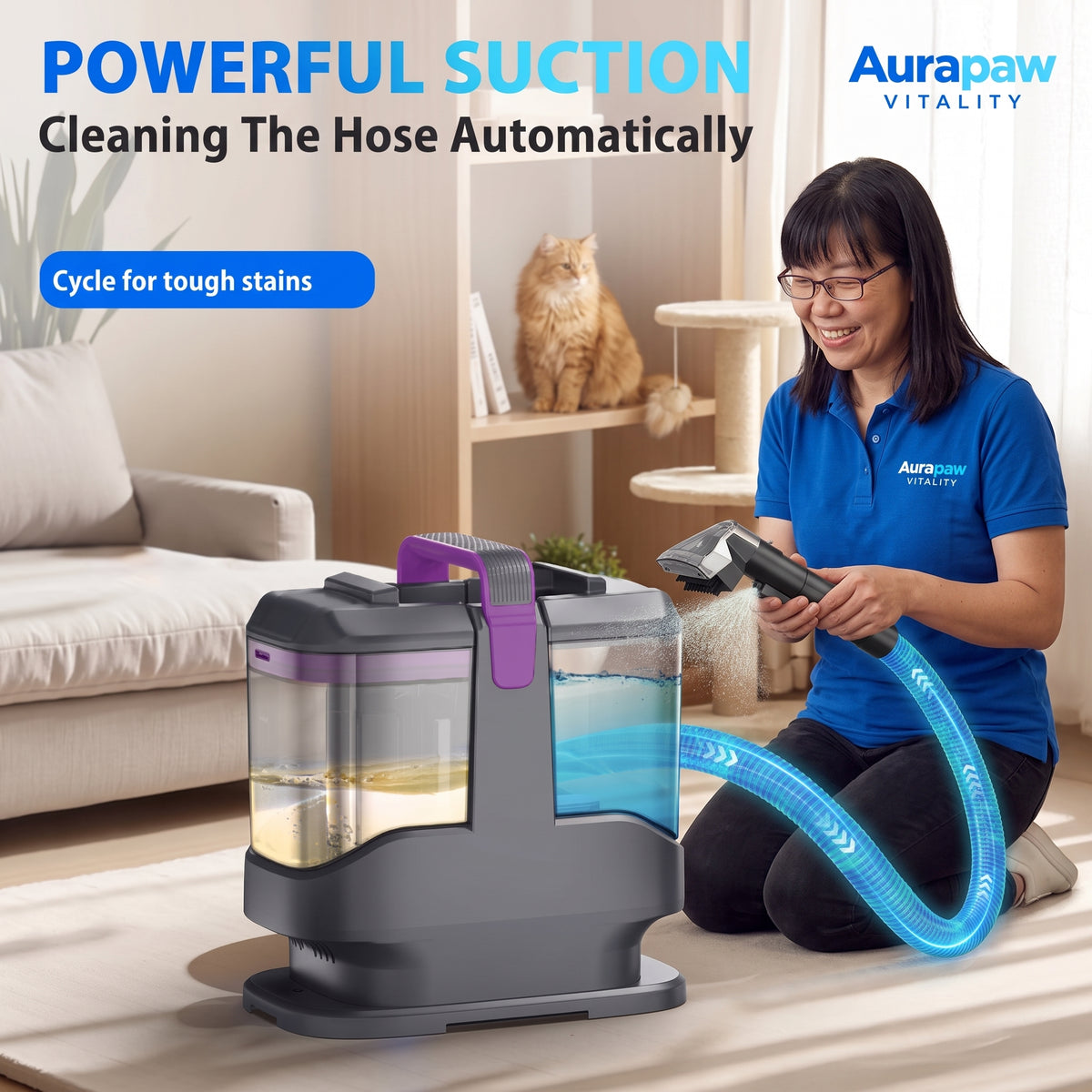 C9 Spot Vacuum Cleaner 1.4m Hose Corded Carpet Vacuum Cleaner with Wet Sprayer For Sofa Car