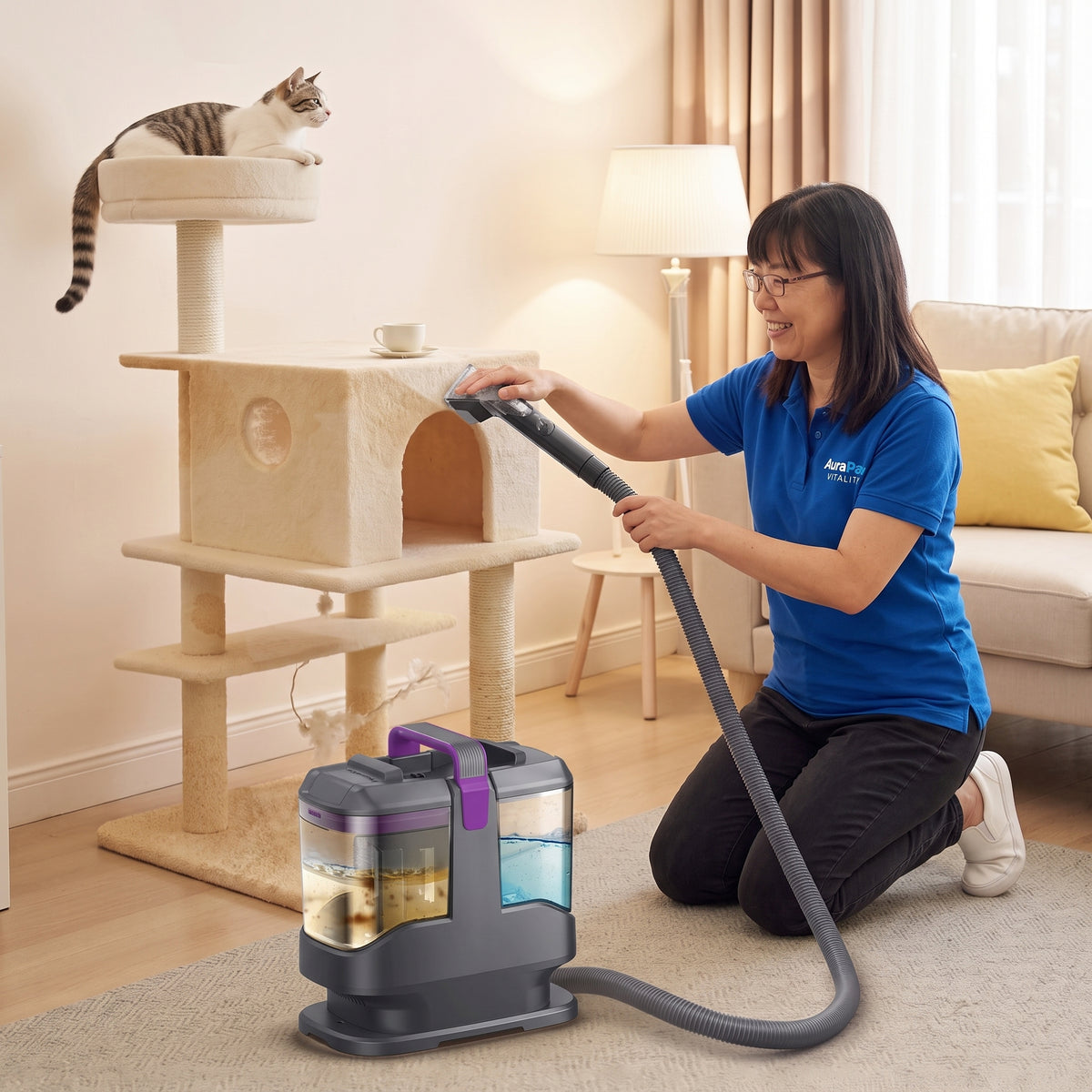 C9 Spot Vacuum Cleaner 1.4m Hose Corded Carpet Vacuum Cleaner with Wet Sprayer For Sofa Car